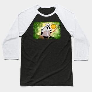 ArtStation66: Go Vegan! Ring Tailed Lemur Design Baseball T-Shirt